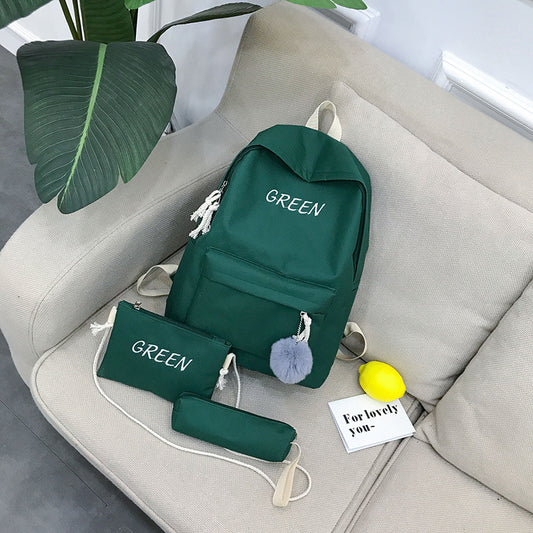 Ensemble de sac à dos de mode grande capacité étudiants sac d'école 3 pièces