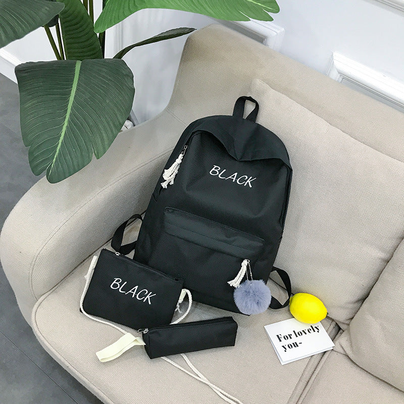 Ensemble de sac à dos de mode grande capacité étudiants sac d'école 3 pièces